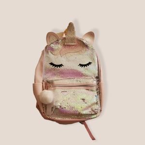 L2D Girls Sequined Sleeping Unicorn Backpack